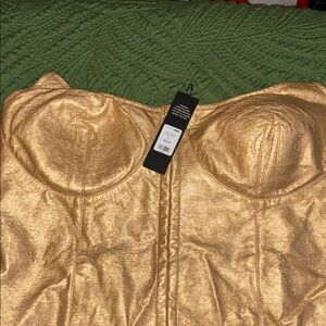 Fashion Nova Gold Bustier Top